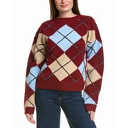 English Factory womens Argyle Sweater, xs, Red
