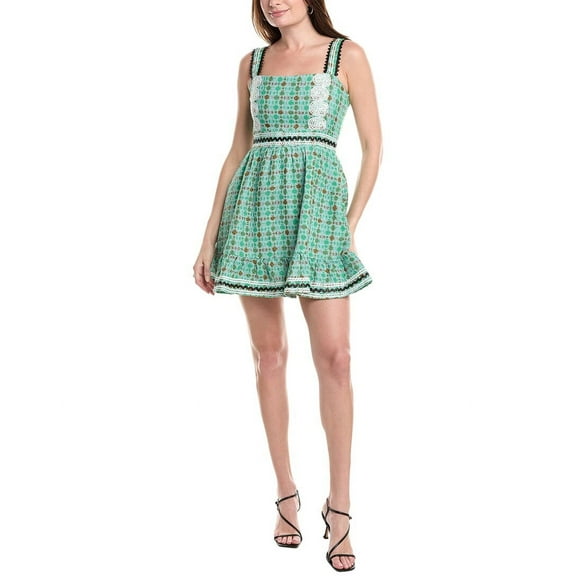 English Factory womens Boucle Mini Dress, l, Green
