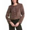 thumbnail image 1 of English Factory womens  Cropped Jacket, m, Brown, 1 of 3