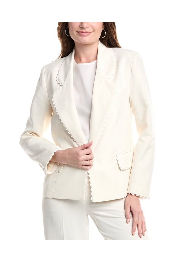 womens Rick Rack Jacket, s, White