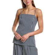 English Factory womens Striped Long Top, s, Blue