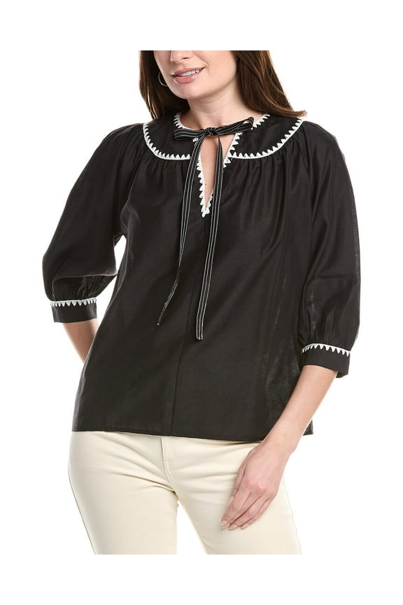 womens Top, xs, Black