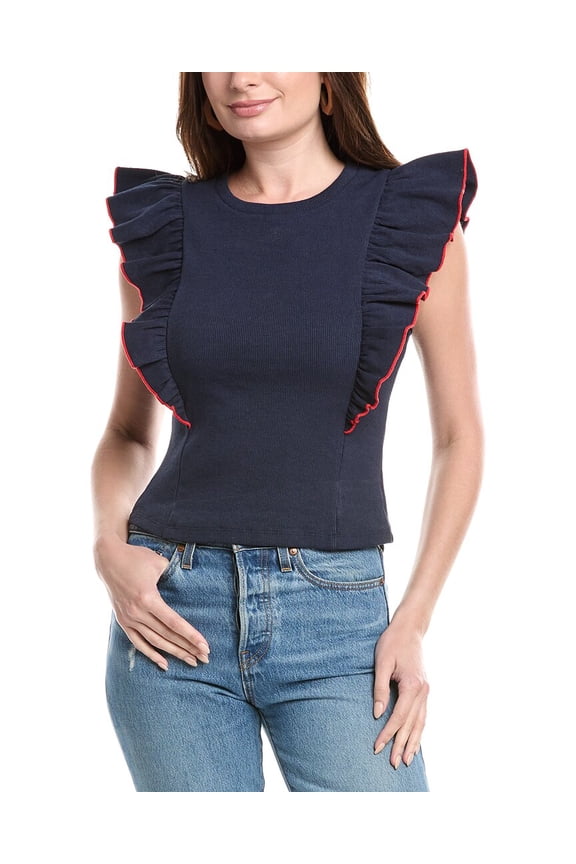 womens Top, xs, Blue