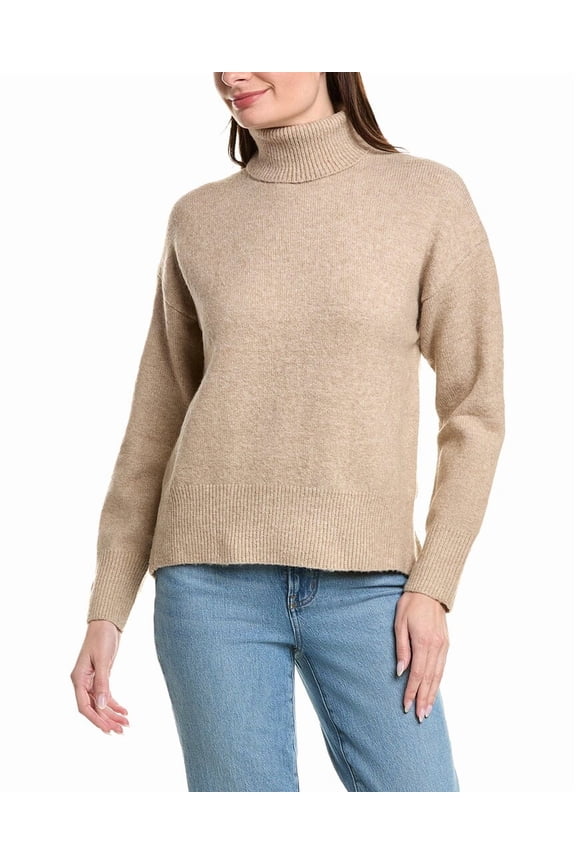 womens Turtleneck Sweater, xs, Brown