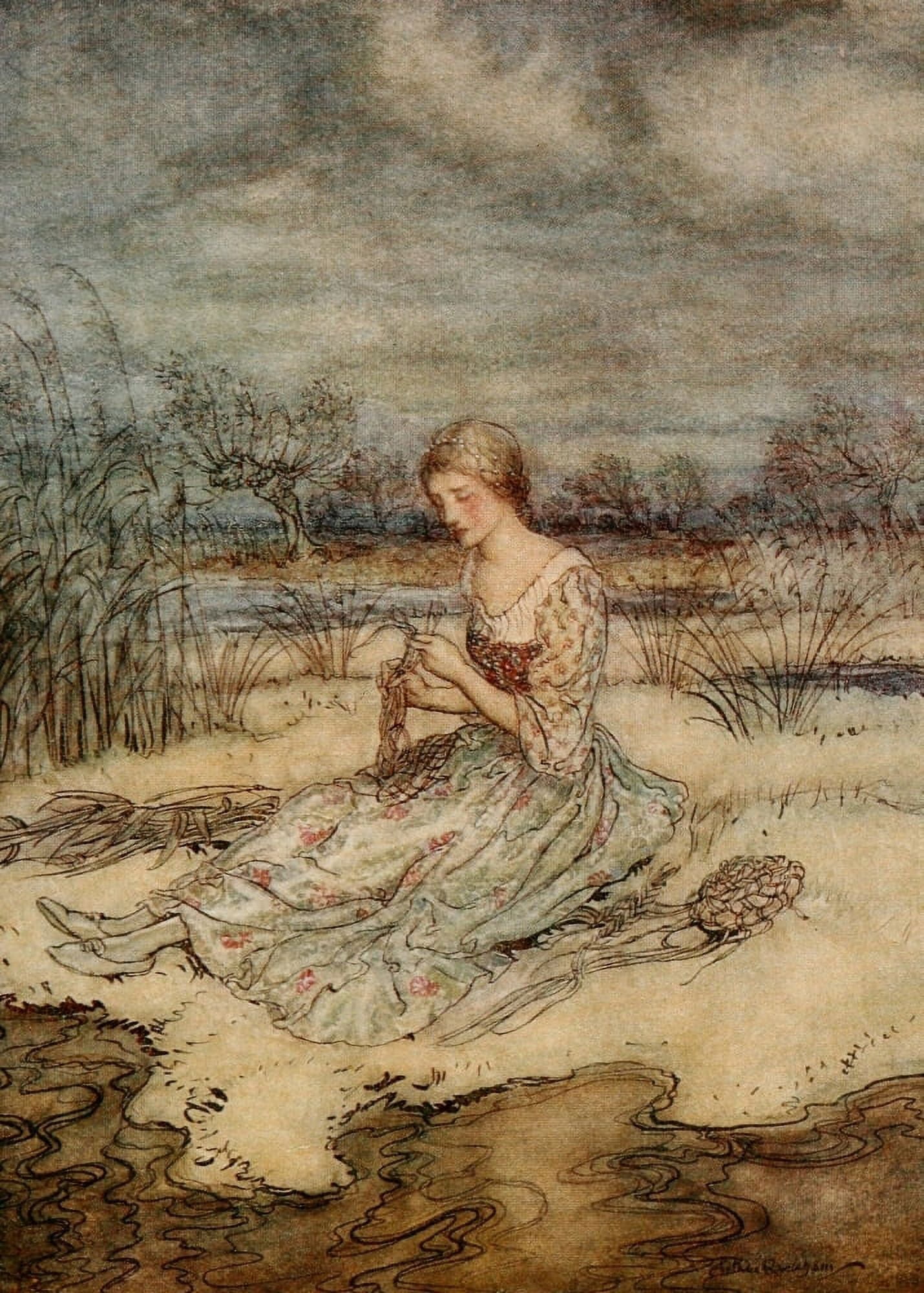 English Fairy Tales 1927 Caporushes Canvas Art - A Rackham (18 x 24)