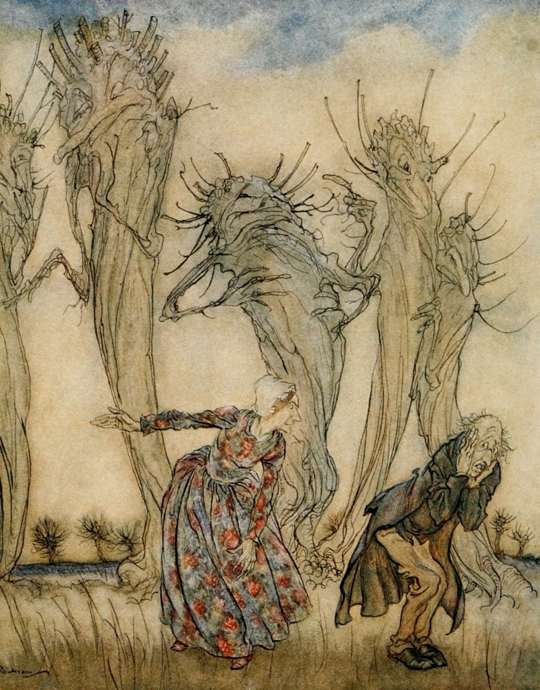 English Fairy Tales 1927 Story of Mr & Mrs Vinegar Stretched Canvas - A Rackham (24 x 36)