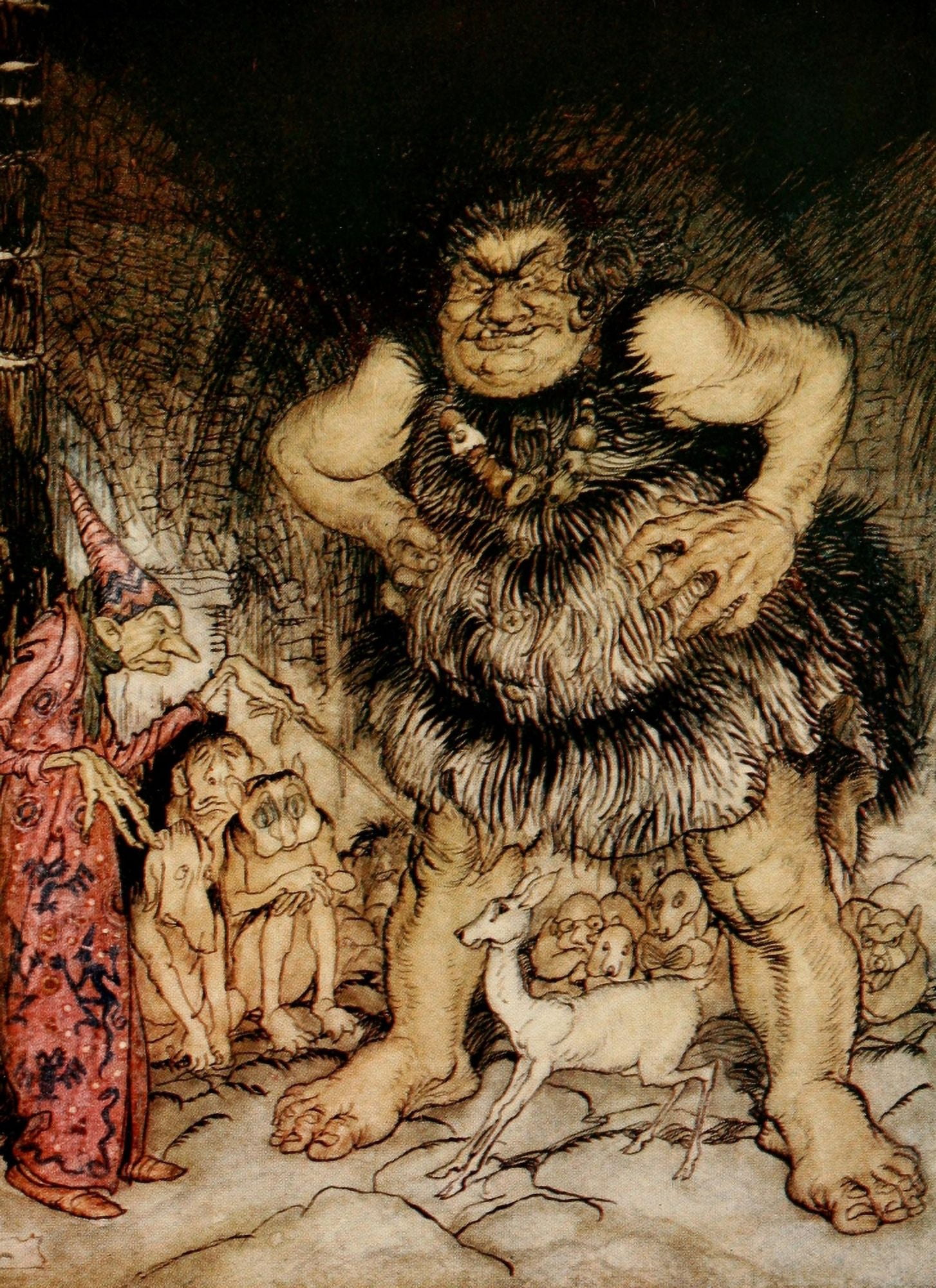 English Fairy Tales 1927 The Giant Galligantua Canvas Art - A Rackham (18 x 24)