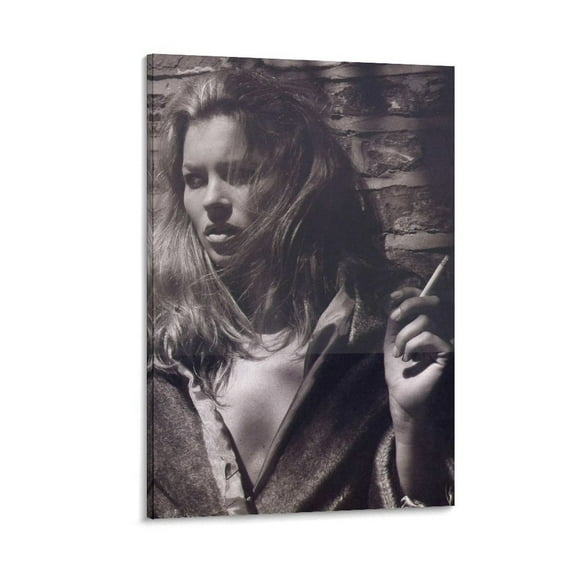 English Female Models Kate Moss Poster (6) Poster Cool Artworks Painting Wall Art Canvas Prints Hanging Picture Home Decor Posters Gift 16x24inch(40x60cm)