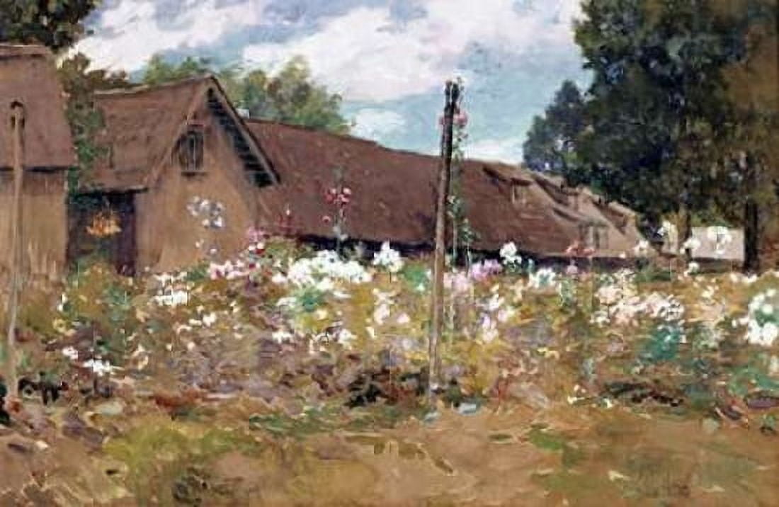 English Garden Canvas Art - Childe Hassam (24 x 36)