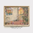 thumbnail image 1 of English Garden Poster, Vintage Garden Chair Wall Art, Cottage Core Art Pastel Flower Garden, French Country Garden Landscape Poster Home Decor, 24x36 UNFRAMED, 1 of 3