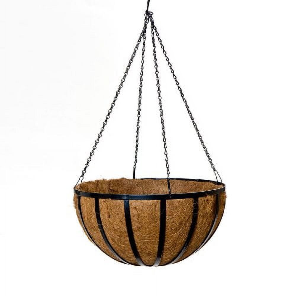 English Garden Round Hanging Basket With Extra Thick Coir Liner 18