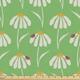 thumbnail image 1 of Ambesonne English Garden Fabric by the Yard Upholstery, Daisies Ladybugs, 1 Yard, Multicolor, 1 of 4