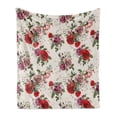 thumbnail image 1 of English Garden Soft Flannel Fleece Throw Blanket, Floral Repeating Pattern of Romantic Roses Spring Love Themed, Cozy Plush for Indoor and Outdoor Use, 60" x 80", Champagne Multicolor, by Ambesonne, 1 of 5