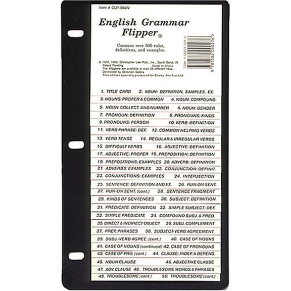 Pre-Owned English Grammar Flipper : A Guide to Correct English Usage (Hardcover) 9781878383013