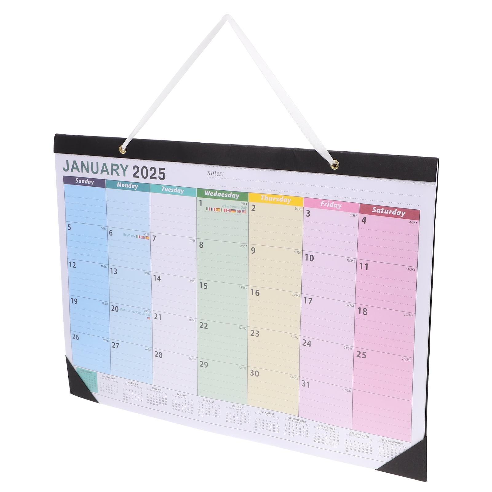 English Hanging Calendar 2025.12026.6 Chinese Lunar Year Calendars