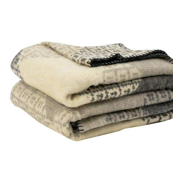 English Home Fleece Throw Blanket,Soft Plush Blanket for Couch Sofa or Bed Throw Size, Super Cozy and Comfy for All Seasons, Ecru-grey 130x170 inch(cm)