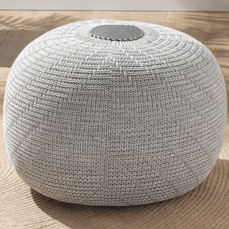 Pouffe footstool grey discount