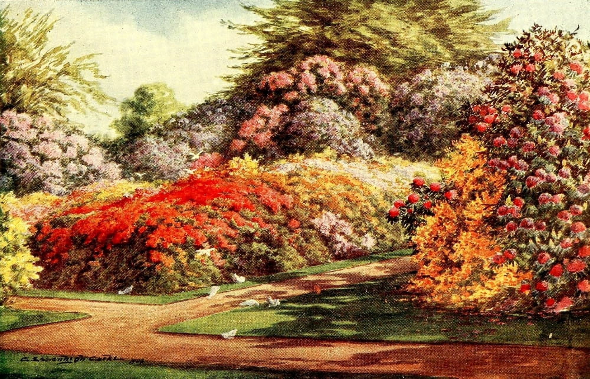 English Homes & Villages 1909 Ashgrove nr Sevenoaks Canvas Art - Charles E Corke (18 x 24)