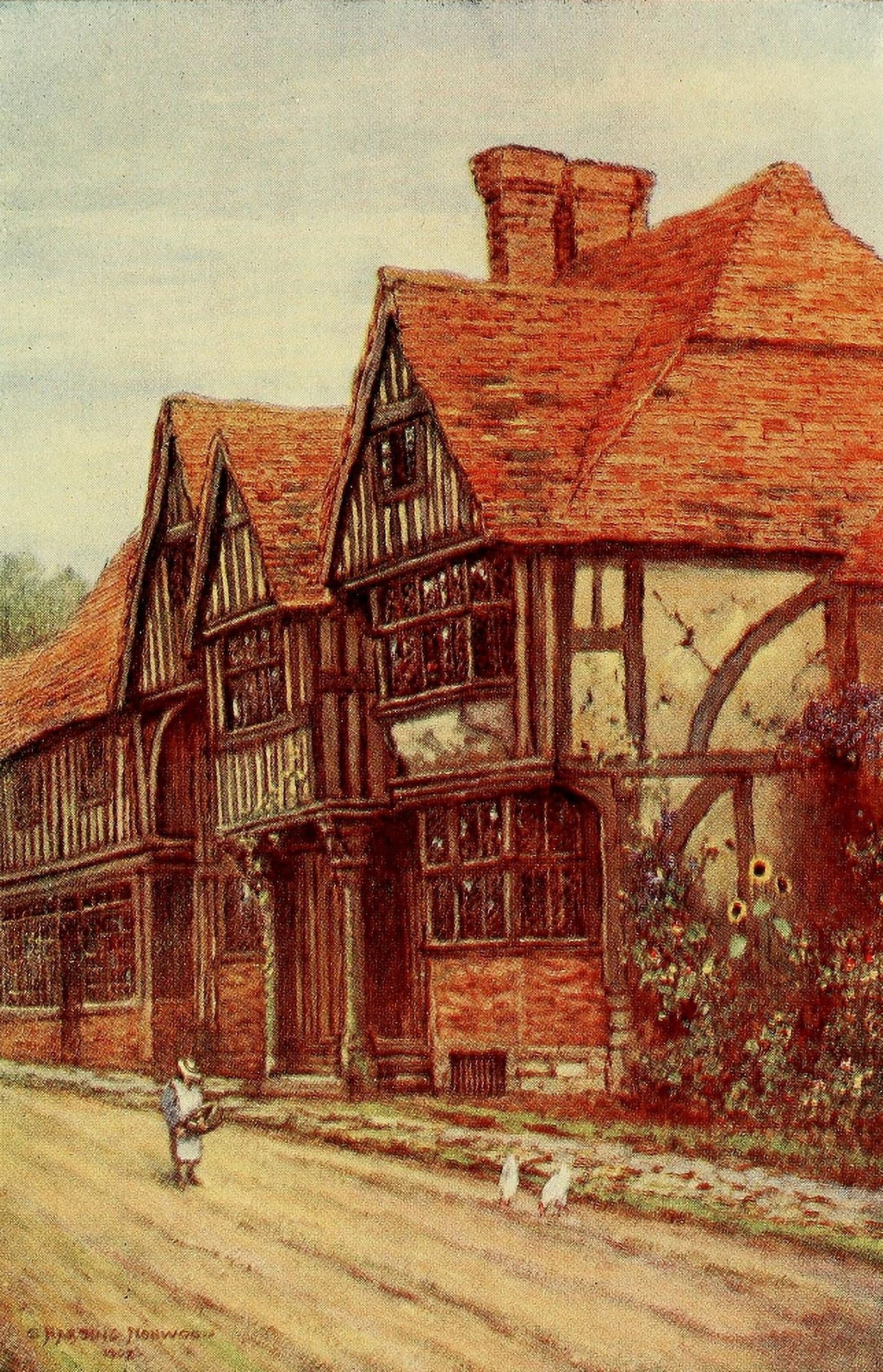 English Homes & Villages 1909 Chiddingstone Canvas Art - Arthur H Norwood (18 x 24)
