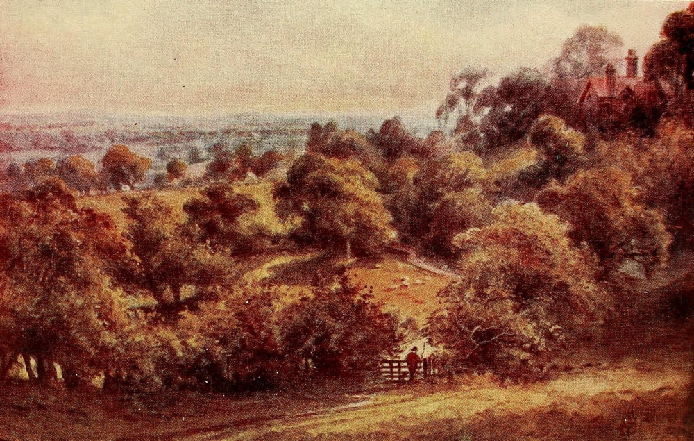 English Homes & Villages 1909 Happy Valley Tunbridge Wells Canvas Art - Sidney Baker (18 x 24)