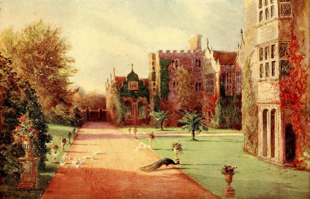 English Homes & Villages 1909 Knole South Front Canvas Art - Charles E Corke (18 x 24)