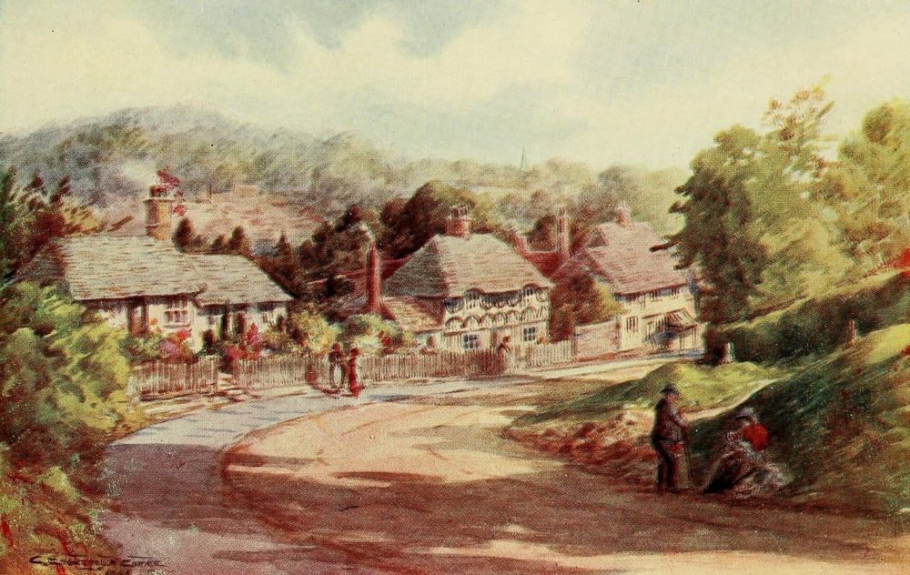 English Homes & Villages 1909 Lamberhurst 1 Canvas Art - Charles E Corke (24 x 36)