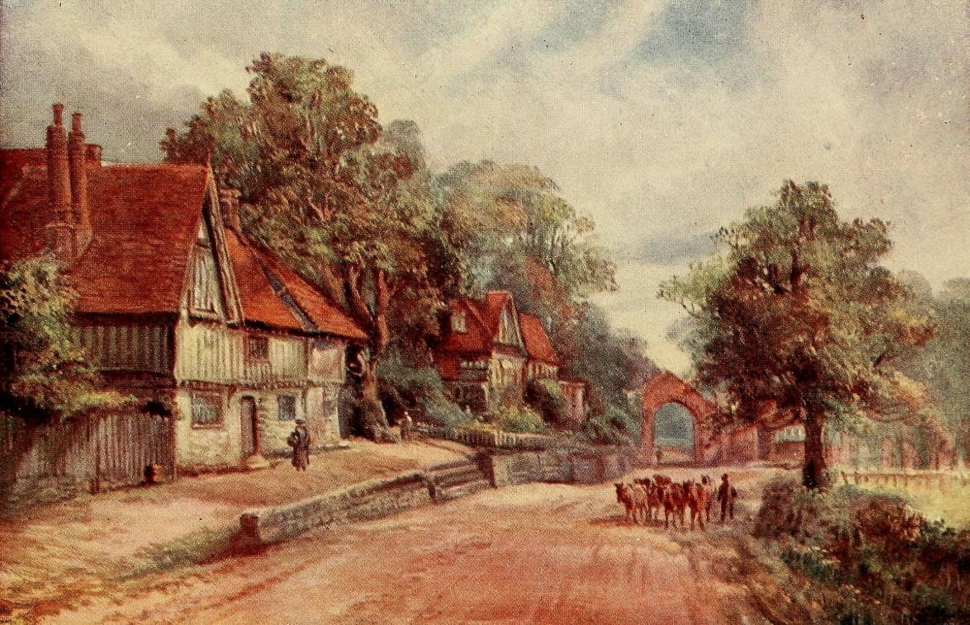 English Homes & Villages 1909 Penshurst Canvas Art - FW Burton (24 x 36)