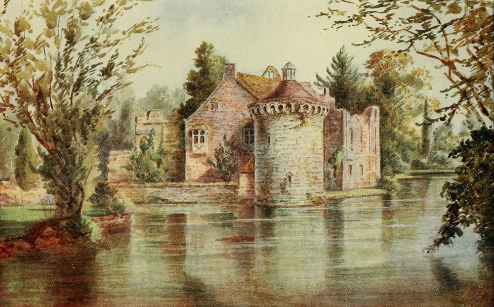English Homes & Villages 1909 Scotney Castle Canvas Art - Charles E Corke (24 x 36)