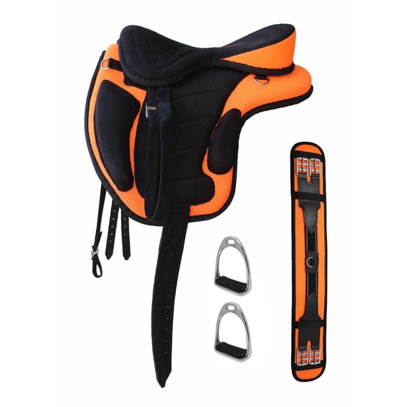 English Horse Professional Equine Synthetic Treeless Saddle Stirrups 80201OR