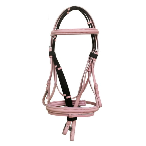 English Horse Salmon Pink All-Purpose Trail Leather Bridle Reins Pony 80327PK-P