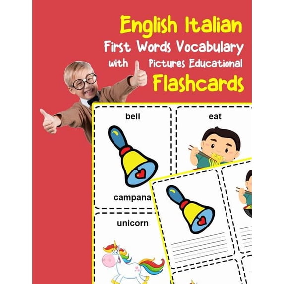 Flashcards for Toddlers English Italian First Words Vocabulary with ...
