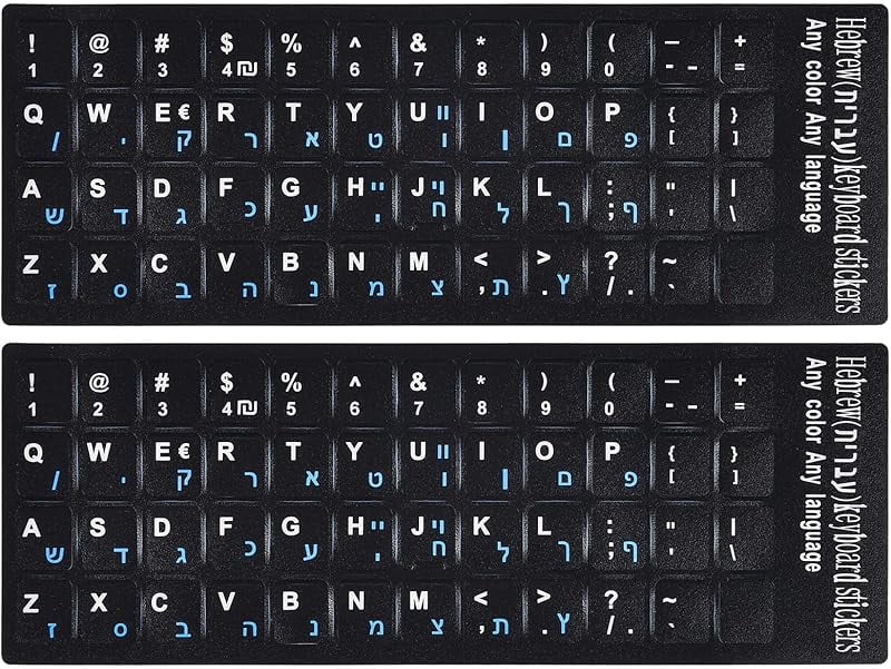 English Keyboard Stickers, 2 Pack Replacement Keyboard Letters Sticker ...
