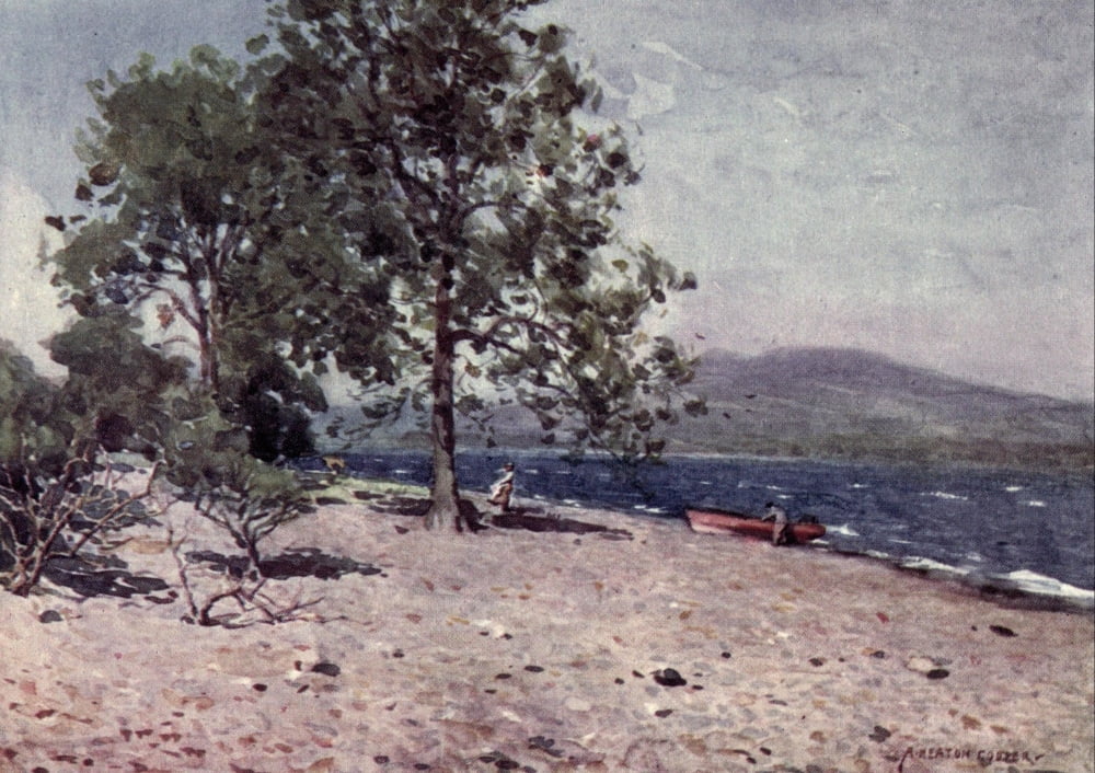 English Lakes 1908 Bassenthwaite Lake Canvas Art - A Cooper (24 x 36)