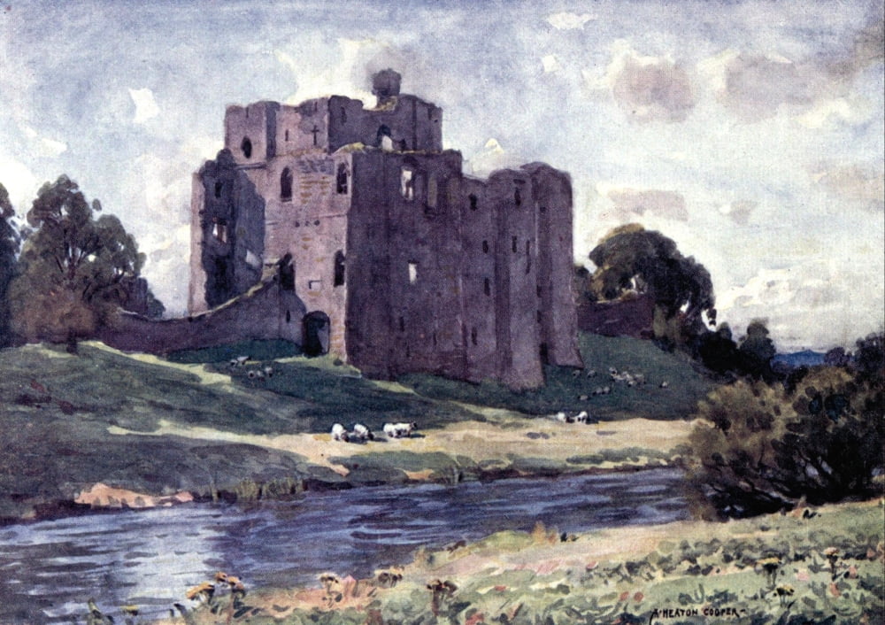 English Lakes 1908 Brougham Castle Penrith Canvas Art - A Cooper (18 x 24)