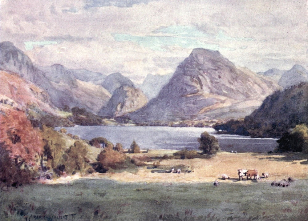 English Lakes 1908 Loweswater Canvas Art - A Cooper (18 x 24)