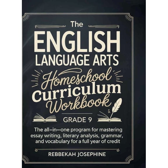 English Language Arts Homeschool Curriculum Workbook Grade 9: The All-in-One Program for Mastering Essay Writing, Litera, (Hardcover)