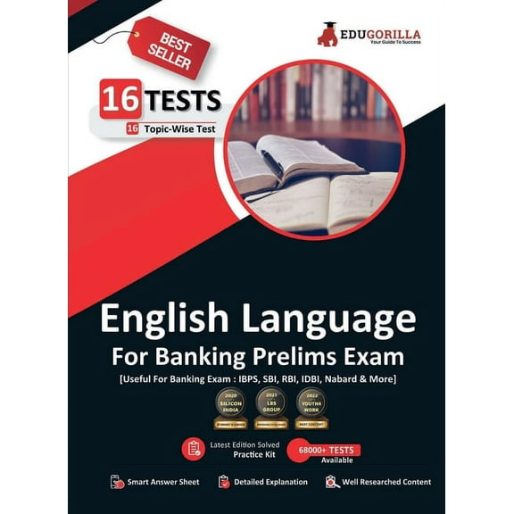 English Language For Banking Prelims Exam 16 Solved Topic-Wise Tests For SBI/IBPS/RBI/IDBI Bank/Nabard/Clerk/PO, (Paperback)