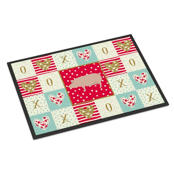 English Large White Pig Love Door Mat