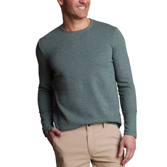 English Laundry Men’s Long Sleeve Crewneck Regular Fit Shirt (Green, Small)