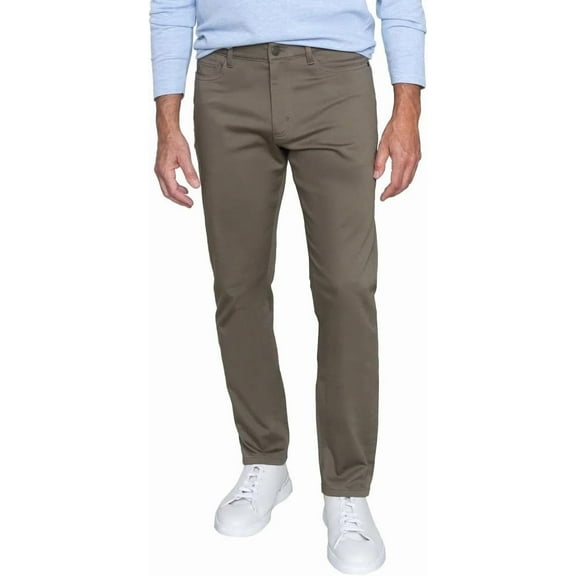 English Laundry Mens 4 Way Stretch Fabric Straight Fit Midweight Pant (Tan, 36W x 29L)