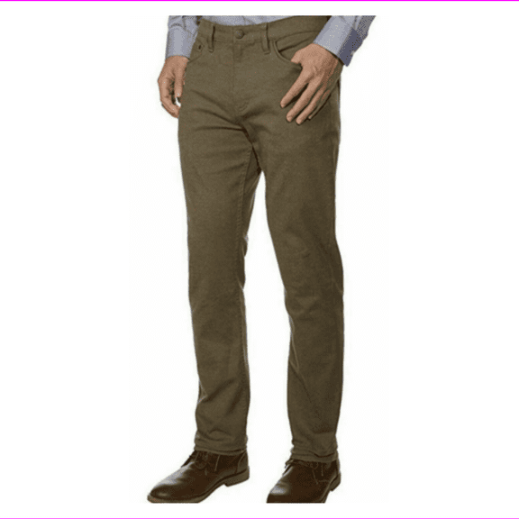 English Laundry Men's Arrogant Stretch Straight Leg Pants, Walnut Brown, 38 x 30