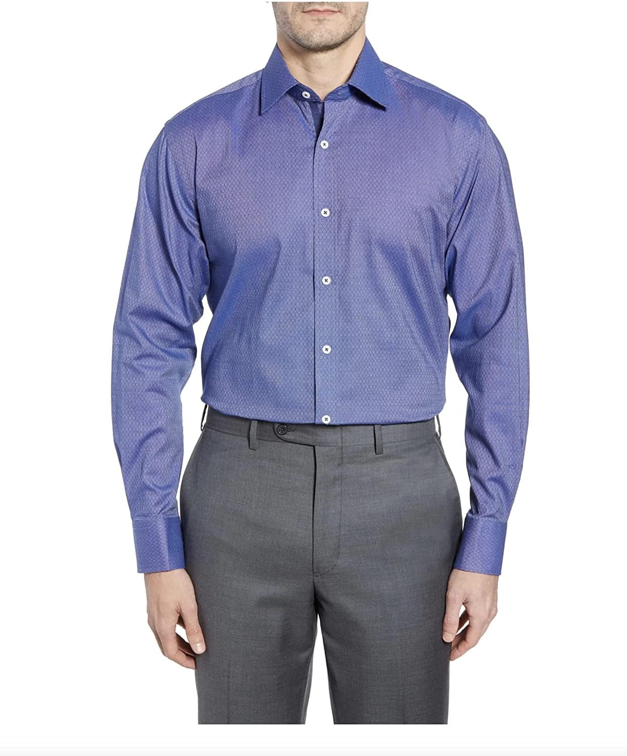 English Laundry Men's Dress Shirt Stretch Cotton Blue Diamond 15.5X34/35 -  Walmart.com