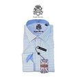 thumbnail image 1 of English Laundry Men's Dress Shirt Stretch Cotton Variety 15 32x33, Blue Sky Check, 1 of 1
