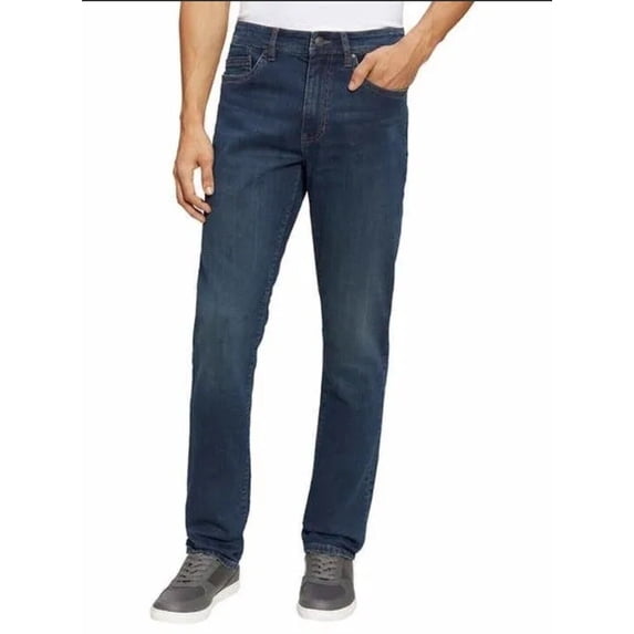 English Laundry Men's Harrow Straight Fit Stretch Jeans (Tinted Rinse, 32W x 30L)