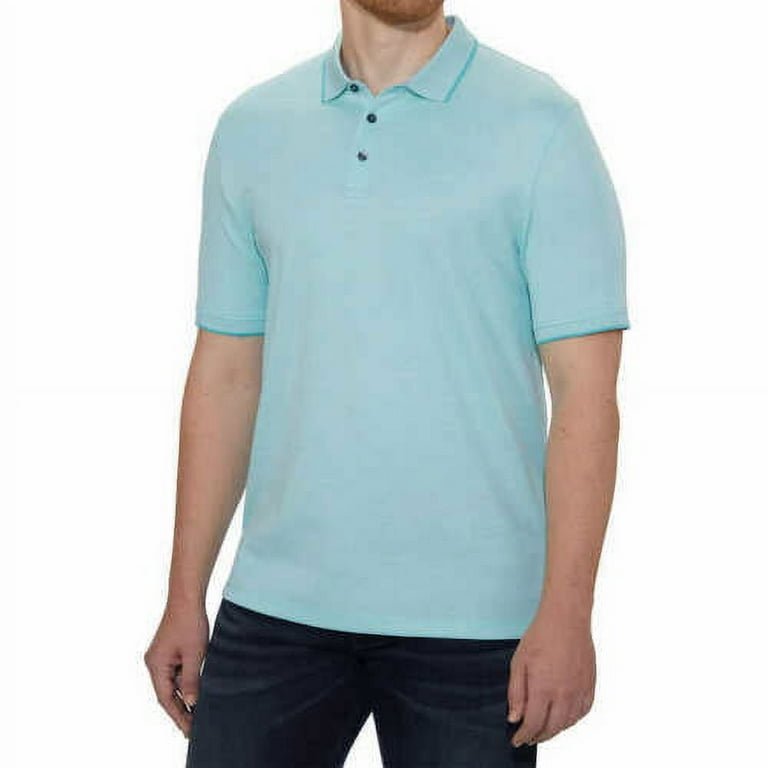 English Laundry Men s Short Sleeve Polo Turquoise Blue XXL
