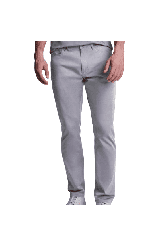 Men's Straight Fit Stretch Lightweight 5-Pocket Pant, Gray, 32x30