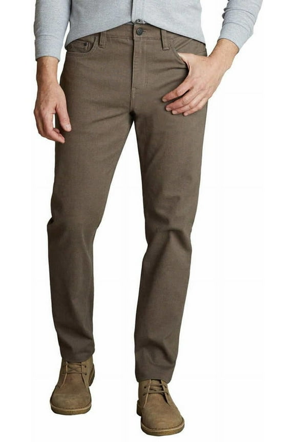 Mens 5 Pocket Heavyweight Mid-Rise The 365 Pant (Brown, 38Wx34L)