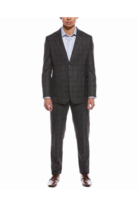 mens 2pc Wool-Blend Suit, R38/31, Brown