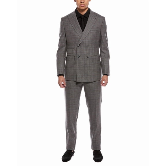 English Laundry mens 2pc Wool-Blend Suit, R38/31, Grey