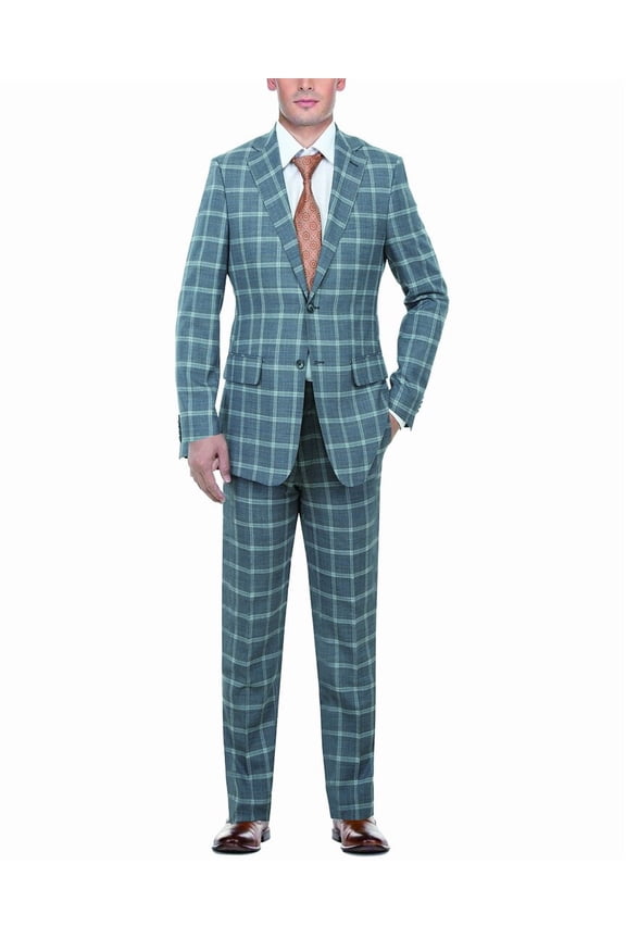 mens  2pc Wool-Blend Suit, R40/33, Grey